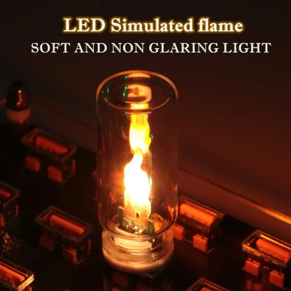 Candela LED USB Tremolante In Vetro Satinato, Luce Notturna Decorativa Per Casa Auto