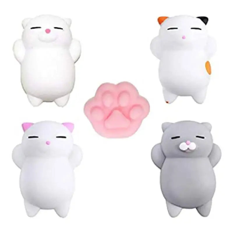 5 pz Animale Gatto Kawaii Gatto Squishy Mini Squishies Stress Mochi Squishy Giocattoli Mochi Squishy Stress Mochi Animale Giocattolo Regalo per il Capretto