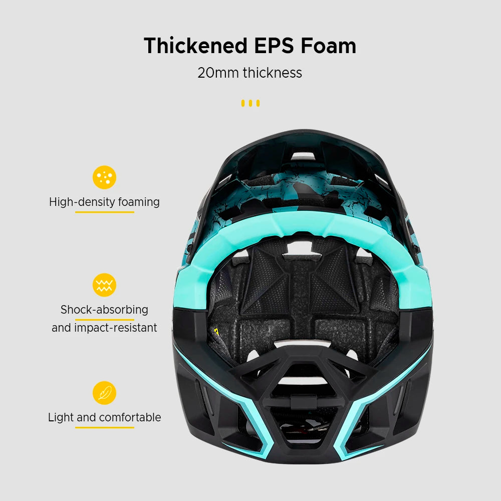 Casco Integrale Per Bici Da Montagna Discesa Adulti Protezione Elevata Leggerezza Comfort
