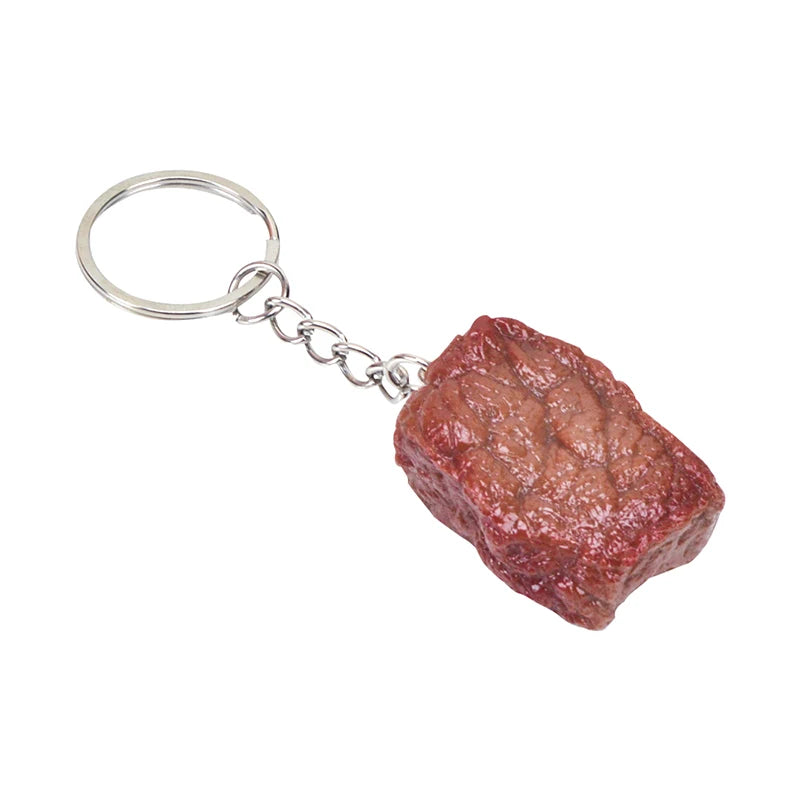 Portachiavi Cubi di Manzo Finti in Plastica