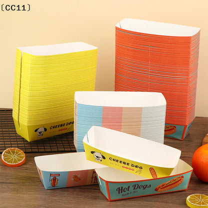 Confezione Da 100 Scatole Monouso Per Hot Dog In Carta Per Catering E Feste Ideale Per Eventi