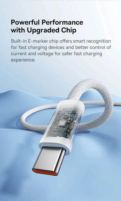 Baseus Cavo Usb C A Usb C 100 W Ricarica Veloce Treccia Alta Qualità Compatibile Con Iphone Macbook Ipad Samsung