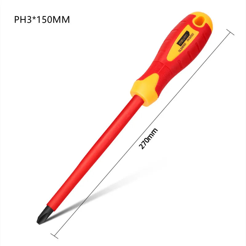 Set Cacciaviti Isolati VDE Deli Per Elettricista Con Testa Phillips A Taglio Magnetico