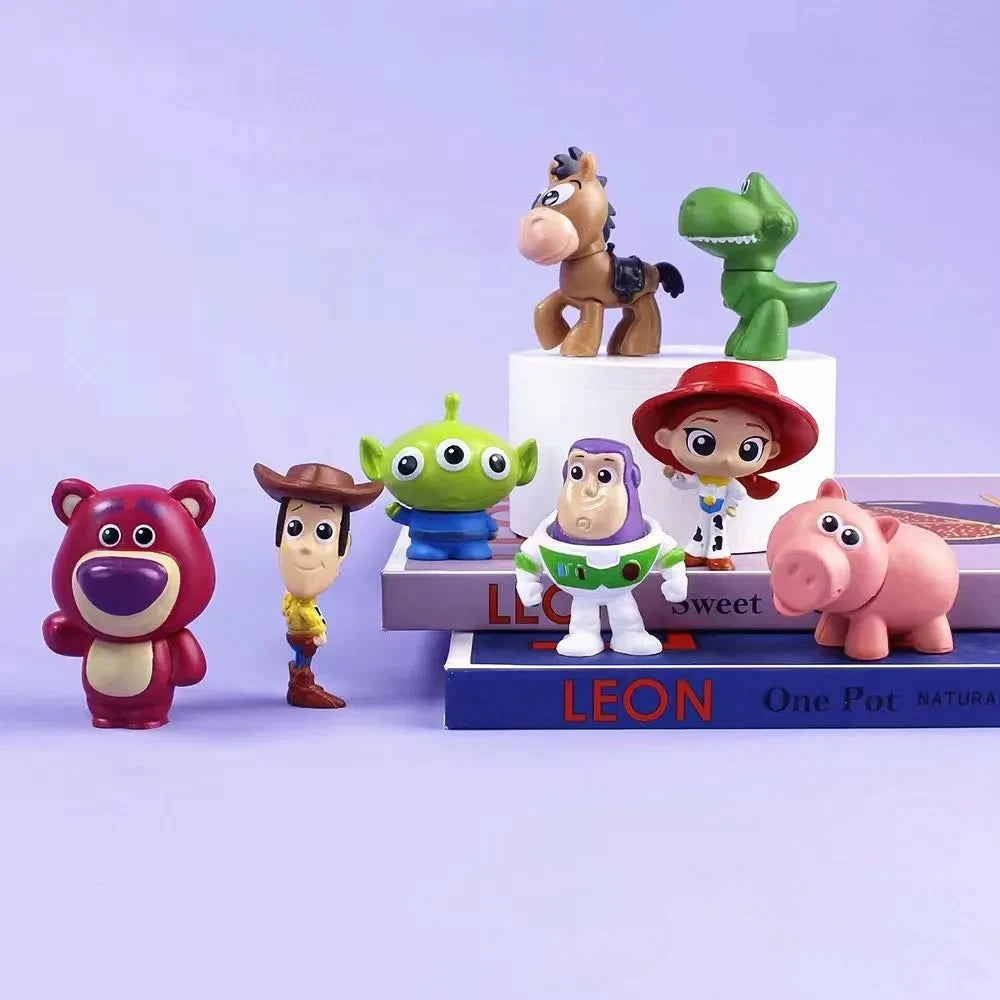 Toy Story 4 Woody Buzz Lightyear Versione Q Action Figure Mini Bambole Giocattoli per Bambini Modellini Regalo di Compleanno per Bambini