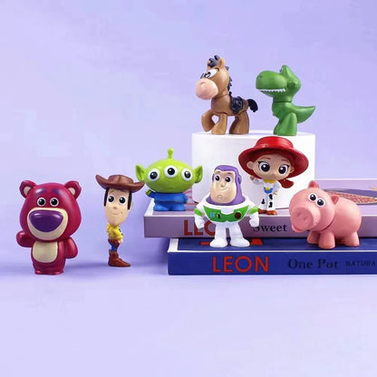 Toy Story 4 Woody Buzz Lightyear Versione Q Action Figure Mini Bambole Giocattoli per Bambini Modellini Regalo di Compleanno per Bambini