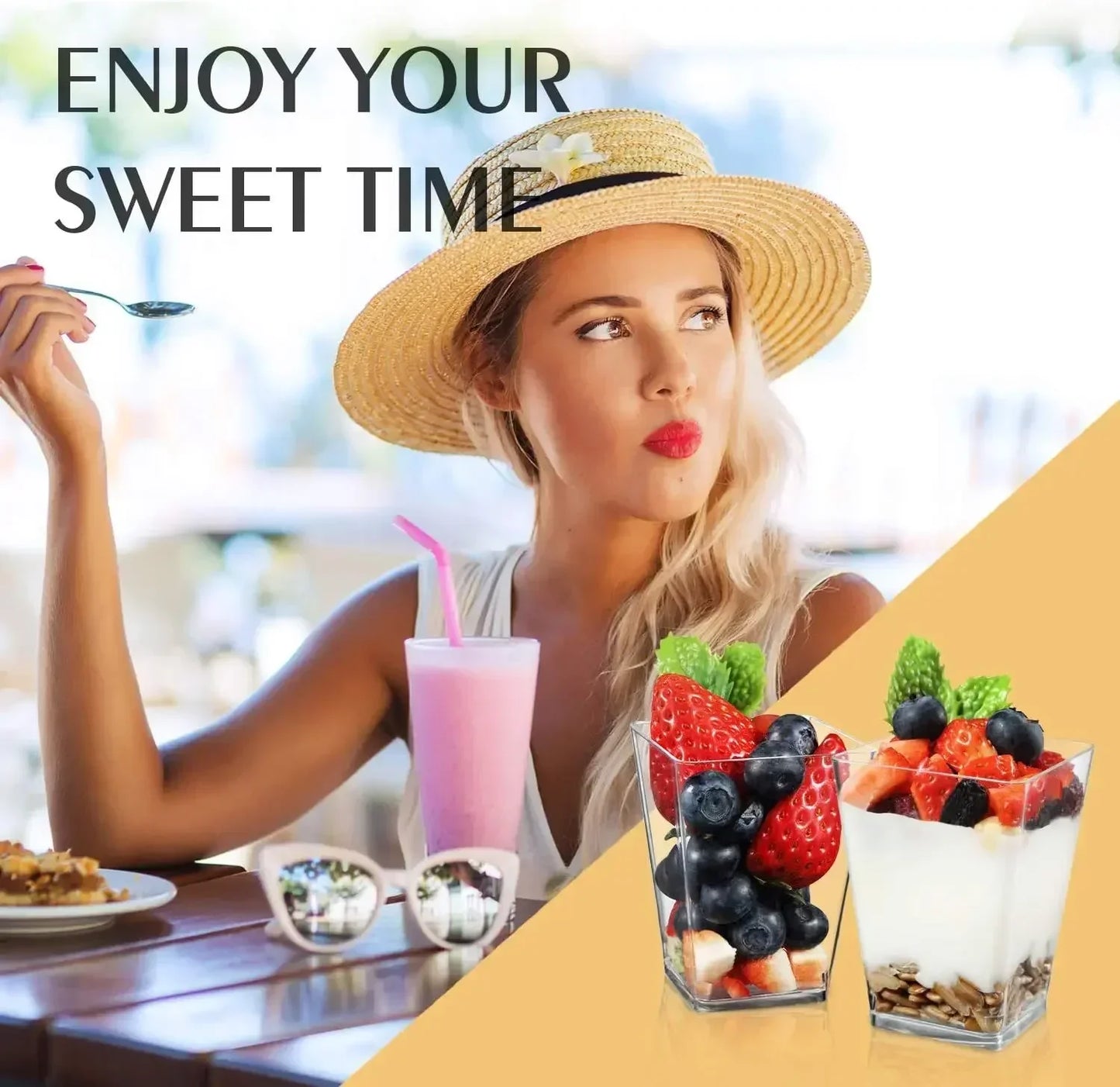 1-100 Pz Usa E Getta di Plastica Mousse Tazza A Forma di Scaletta Tazza Budino Tazza Torta Da Dessert Tazza Antipasto Gelatina Yogurt Mousse tazza di cottura
