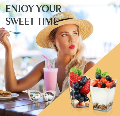 1-100 Pz Usa E Getta di Plastica Mousse Tazza A Forma di Scaletta Tazza Budino Tazza Torta Da Dessert Tazza Antipasto Gelatina Yogurt Mousse tazza di cottura