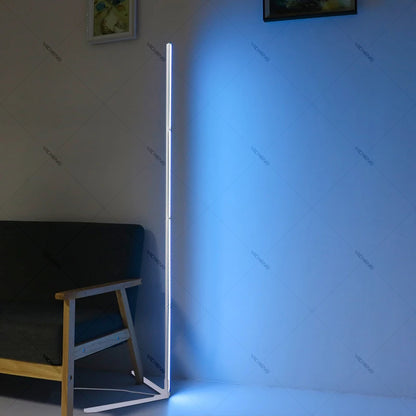 Lampada Da Terra Tuya Rgb 180 cm Bianca, Smart Con App E Telecomando, Illuminazione Led Moderna E Atmosferica