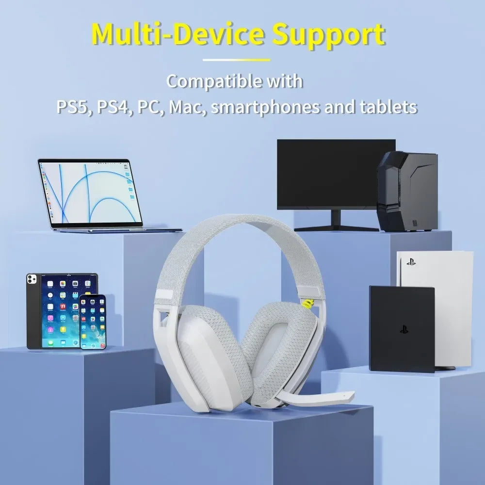 Cuffie Da Gioco Wireless 2,4 GHz Con Microfono ANC Per PS5 PS4 PC Mac Suono Chiaro E Connessione Stabile