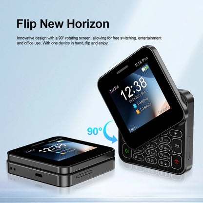 Telefono Mini Dual Sim Con Schermo Rotante Da 2,4 Pollici Slider Torcia E Funzione Blocco Contatti