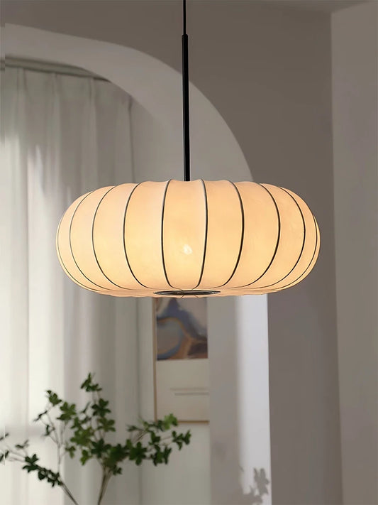 Lampadario Wabi Sabi Giapponese In Seta Bianca Per Ristorante Studio Soggiorno Cucina Moderno