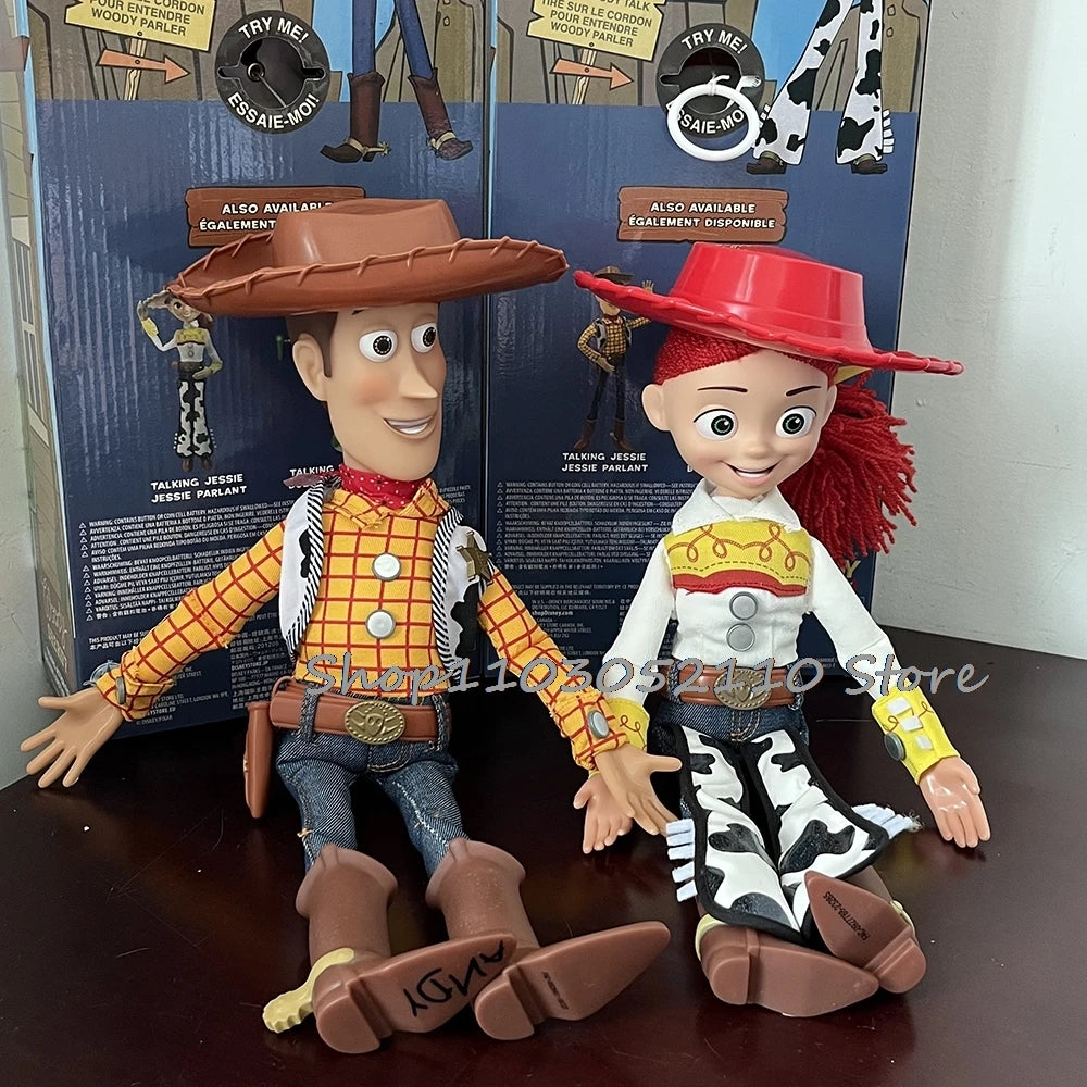 Toy Story 4 Talking Woody Jessie Action Figure Sing Soft Cute Anime Figure Decorazione Compleanno Modello Regalo Giocattoli