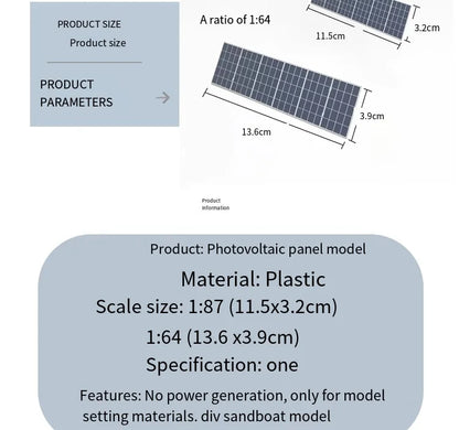 Set Educativo Pannello Solare Miniaturizzato Stampato In 3D Adesivi Personalizzabili Energia Verde