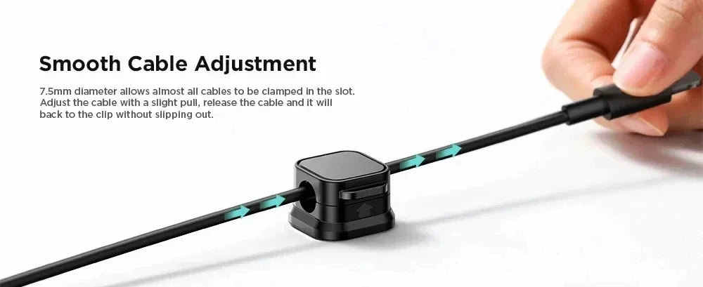 Portacavi magnetico con clip per cavi, porta cavi adesivo, organizer per cavi per la gestione della scrivania dell'home office