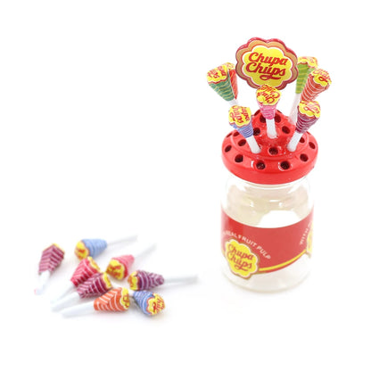 Lecca Lecca Miniatura Con Custodia Per Casa Delle Bambole Dolce Plastica Accessori Cucina