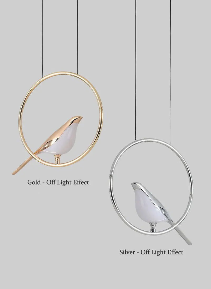 Lampada Sospensione Led Argento Dorato Interni Design Moderno Per Letto e Soggiorno Alimentazione AC 85 265 Volt