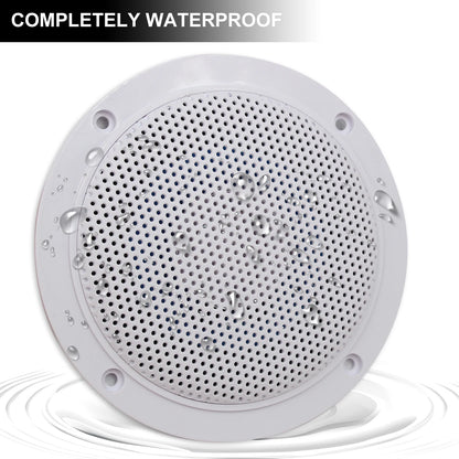 STUDIOFINIX 2PCS 4" Altoparlanti Bluetooth da soffitto impermeabili - Kit altoparlanti marini da 160 W per bagno cucina casa camper all'aperto