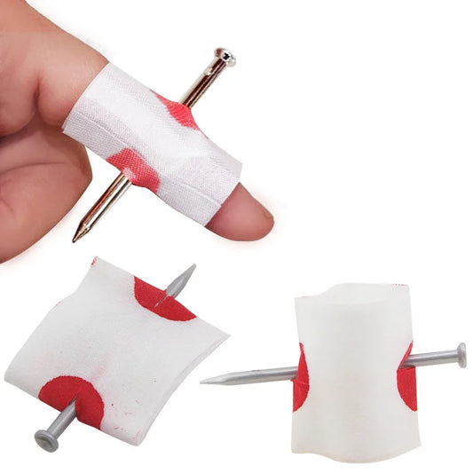 Set 5 Gadget Magici Scherzi Dito Con Chiodo Finto Trucco Orrore Per Spettacolo E Feste