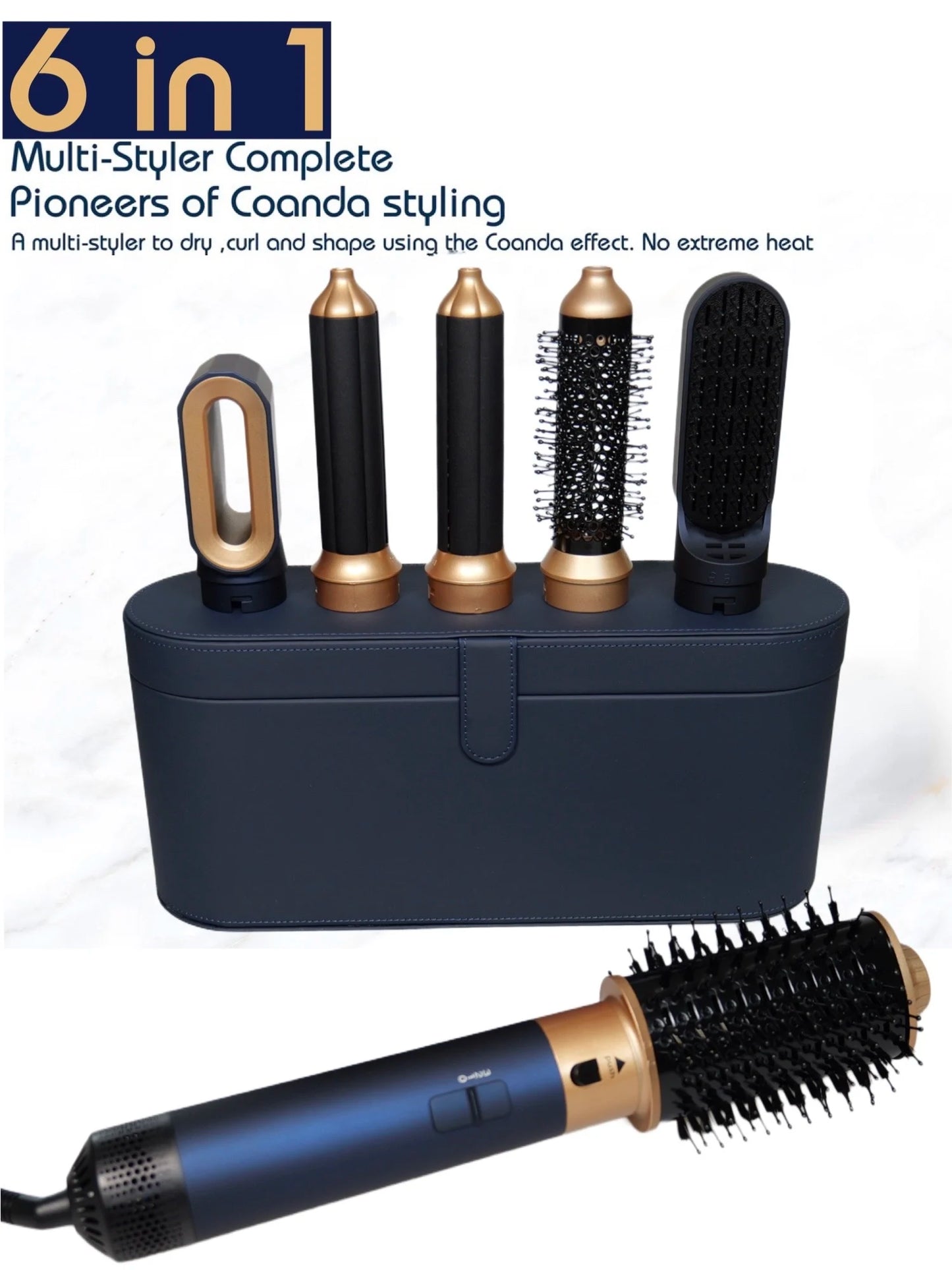 6 in 1 Multi Styler Nuovo design Asciugacapelli per capelli 6 in 1 styler con barile di arricciatura Spazzola ad aria calda Strumento per lo styling MultiStyler