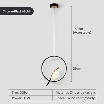 Lampada Sospensione Led Argento Dorato Interni Design Moderno Per Letto e Soggiorno Alimentazione AC 85 265 Volt