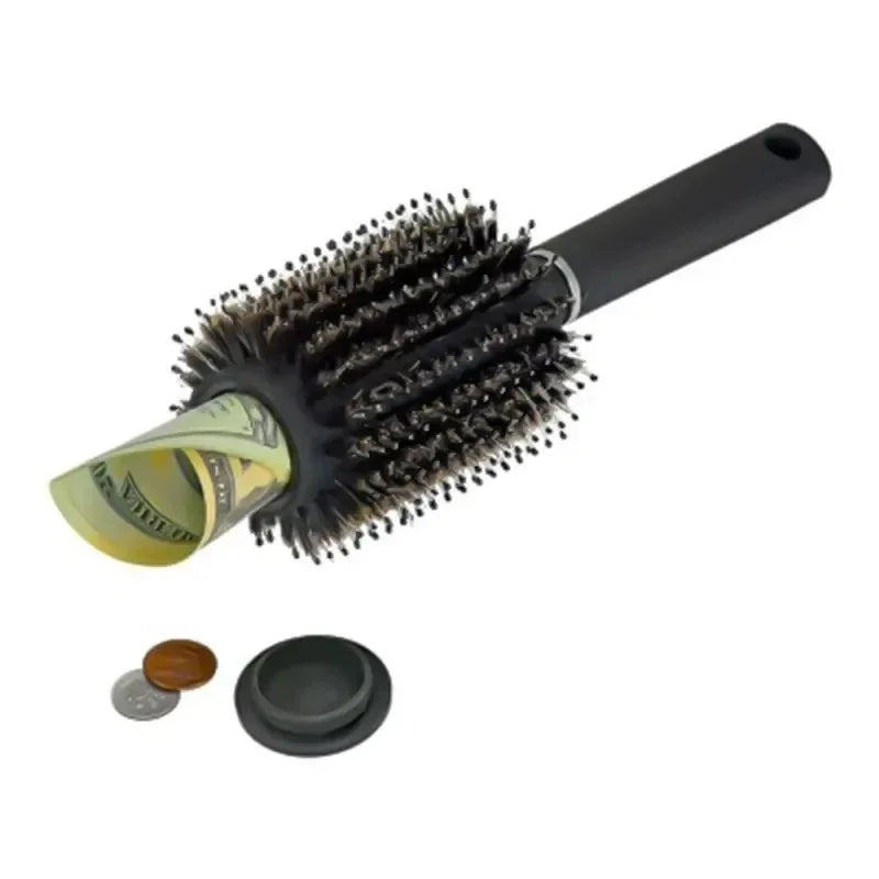 Spazzola Per Capelli Con Scomparto Nascosto, Design Sicuro E Funzionale Per Viaggi E Uso Quotidiano