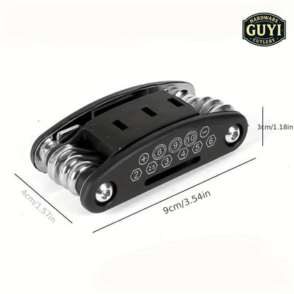 Set di Chiavi a Bussola 16-in-1, con Testa Girevole Antiscivolo Acciaio inossidabile resistente per riparazioni domestiche e auto. Strumento Facile e Universale.