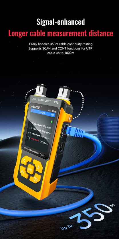 Noyafa NF 8518 Tester di Rete e Localizzatore Cavi Misuratore POE NCV QC e Guasti