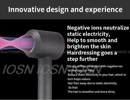Accessorio Professionale Senza Lame per Asciugacapelli Dyson, Ioni Negativi, Asciugatura Rapida, Potente, per Casa, con Funzione Anti-Crespo, Elettrico