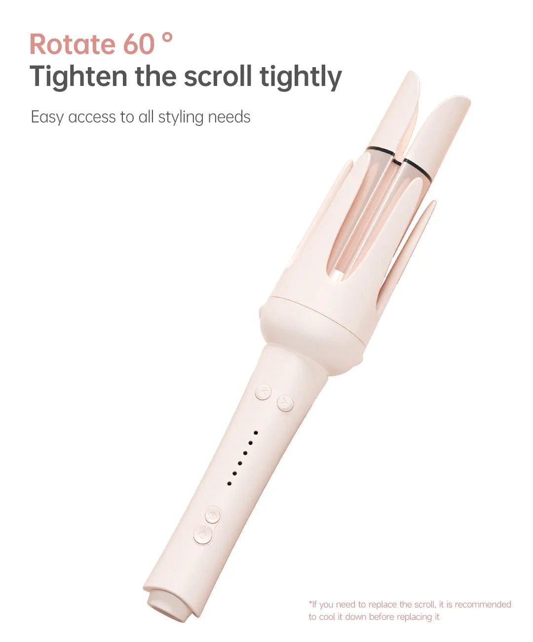 Ferro arricciacapelli automatico professionale Bigodino per capelli rotante a 3 velocità Bacchetta per styling riscaldata in ceramica con strumenti per lo styling per la cura dei capelli agli ioni negativi