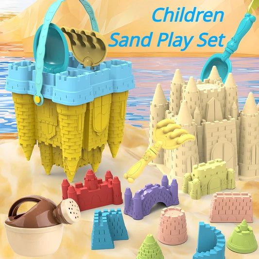 Set Sabbia Castello Per Bambini Con Secchio E Paletta Gioco Spiaggia Estivo Per Giochi All Aperto