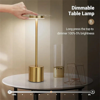 Lampada Da Tavolo Touch Led Ricaricabile Per Comodino E Scrivania Luce Notturna Ambientale Design Moderno