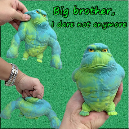 Squishy Scimmia Giocattolo Elastico Colla Riempito di Gomma Gorilla Elastico Estensibile Autismo Decompressione Giocattolo Adulti Bambini Regalo