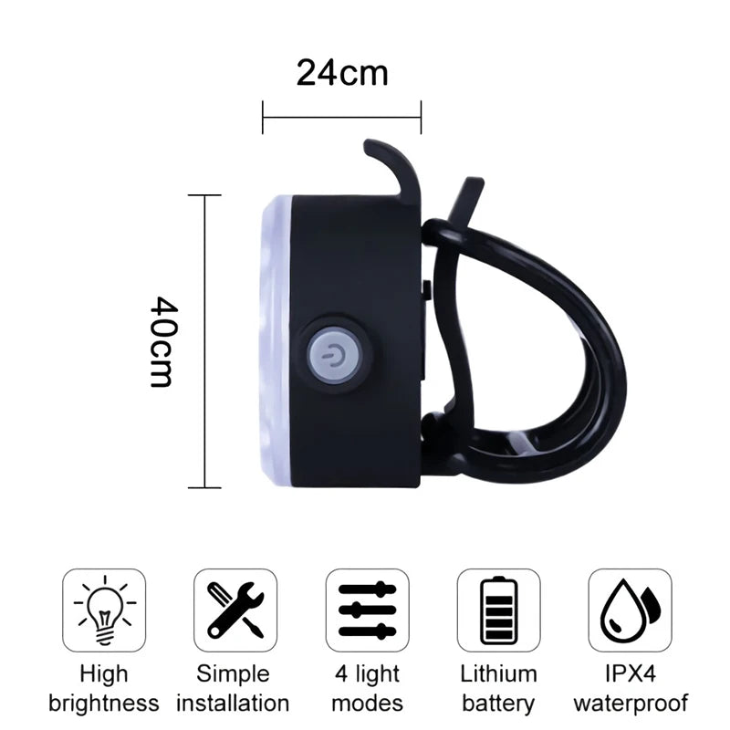 Set Luci Da Bicicletta Ricaricabili Frontale E Posteriore Impermeabili USB MTB Con Alta Luminosità