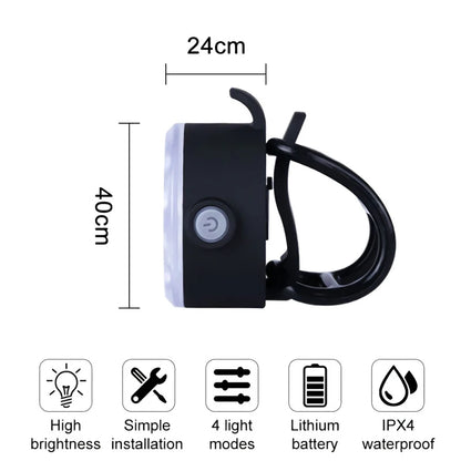 Set Luci Da Bicicletta Ricaricabili Frontale E Posteriore Impermeabili USB MTB Con Alta Luminosità