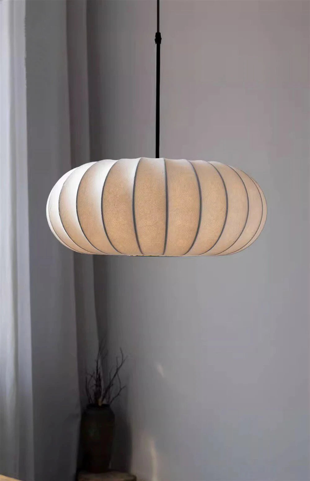 Lampadario Wabi Sabi Giapponese In Seta Bianca Per Ristorante Studio Soggiorno Cucina Moderno