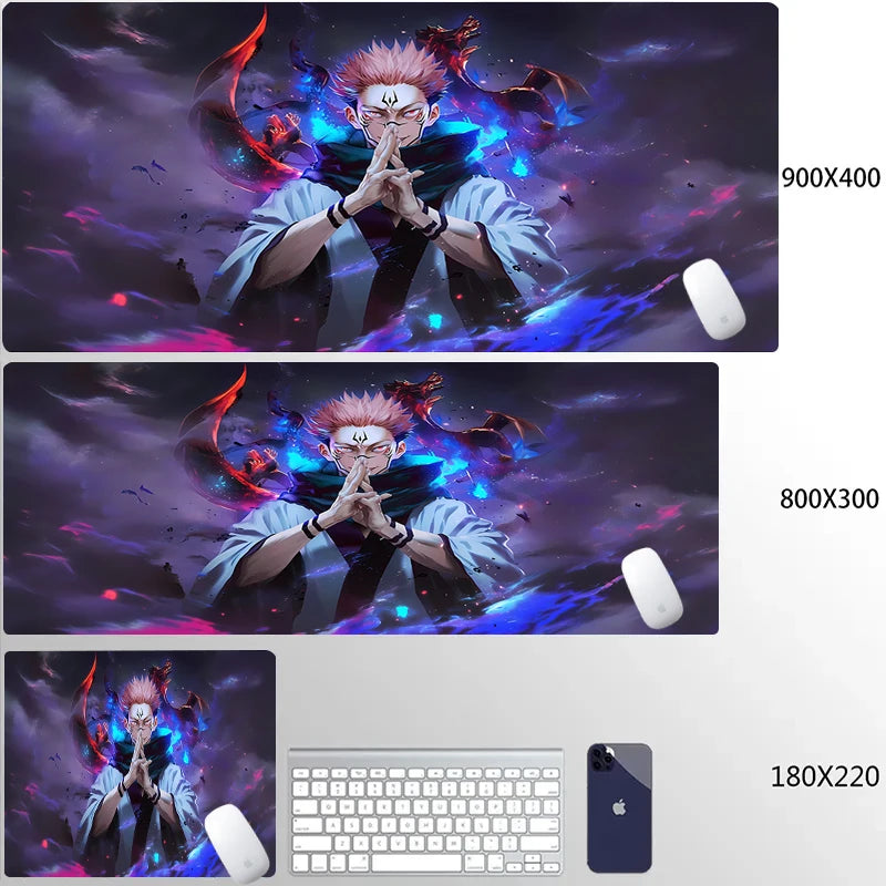 Jujutsu Kaisen Gojo Mousepad Giappone Hot Anime Mouse Pad PC Cool Gaming Tastiera Tappeto XXL Laptop Tappetino da scrivania esteso Nuovo Gamer Tappeto
