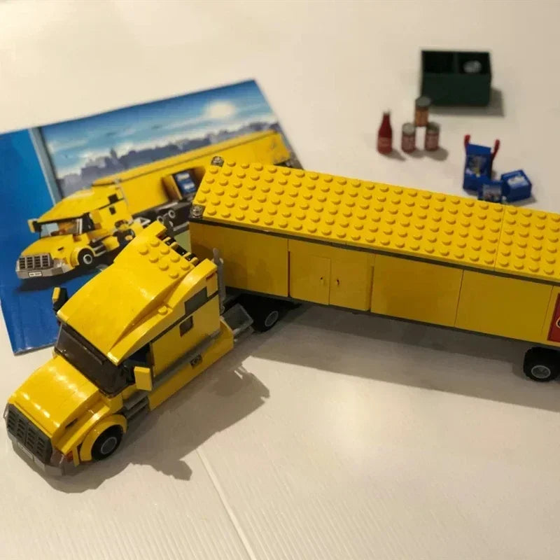 Camion Tecnico In Mattoncini Giallo Set Modellino Veicolo Per Bambini Gioco Educativo Regalo