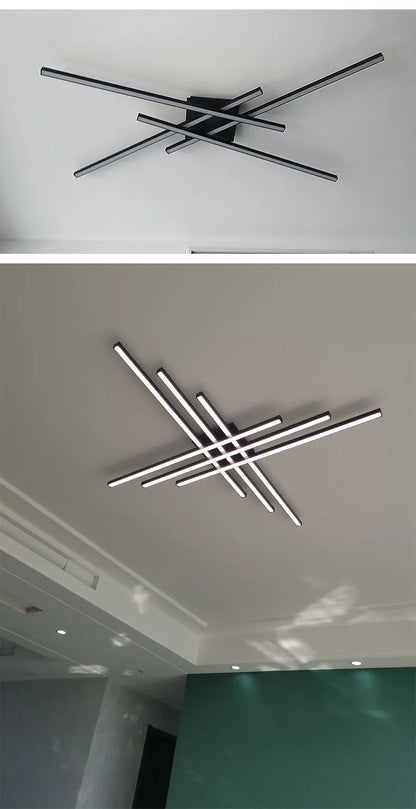 Plafoniera Moderna In Alluminio Spazzolato Per Soggiorno E Camera Da Letto Luce Diffusa Design Minimalista
