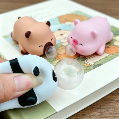 Simpatici Giocattoli Antistress a Forma di Animali, Squishy a Lenta Risposta Panda e Maiale, Gadget da Scrivania Virali per Scherzi e Alleviamento dello Stress