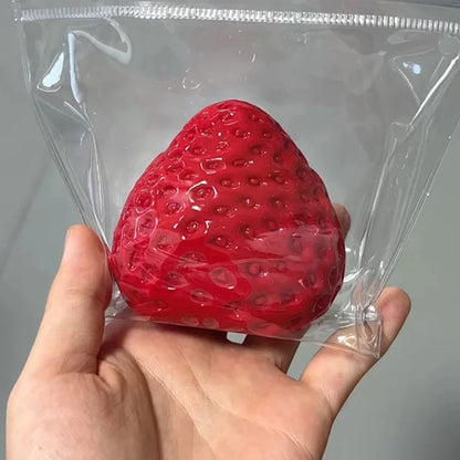 Giocattolo Squishy Fidget Taba alla fragola - Giocattolo antistress a rimbalzo lento per bambini, adulti, bomboniere per ufficio e bomboniere - Regalo da spremere