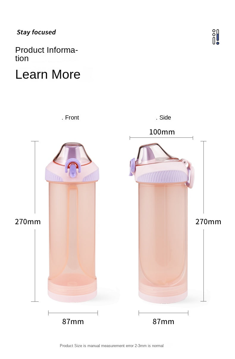 Bottiglia Con Scomparto Segreto Capacità Oltre 501 Ml In Plastica Alimentare Ecologica Resistente Al Congelatore
