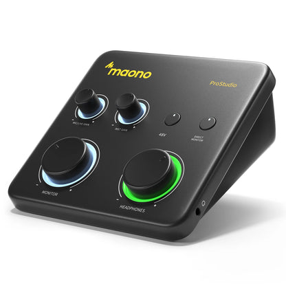Interfaccia Audio USB MAONO PS22 Lite per PC, Ingresso XLR, 24-bit/192kHz, Software di Routing, Loopback ASIO per Registrazione Musica, Chitarra, DAW