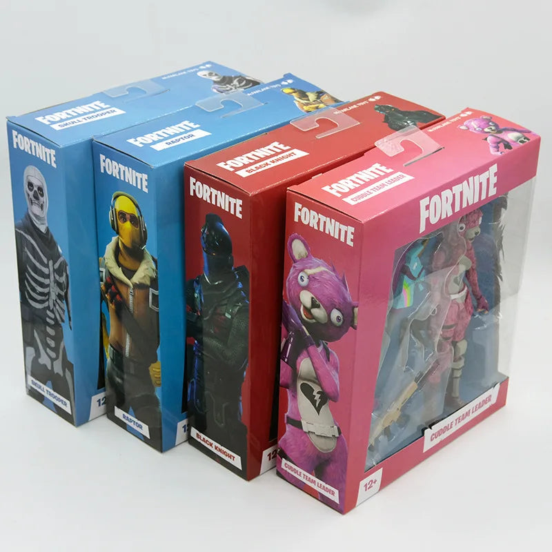 Figura Collezione Fortnite Premium Action Figure Raptor Black Knight Skull Trooper Cuddle Team Leader MogulMaster