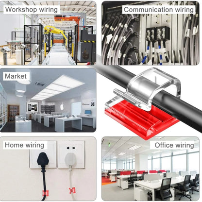 Clip Gestione Cavi Kit 10 50 Pezzi Per Fissaggio E Organizzazione Per Uffici E Casa