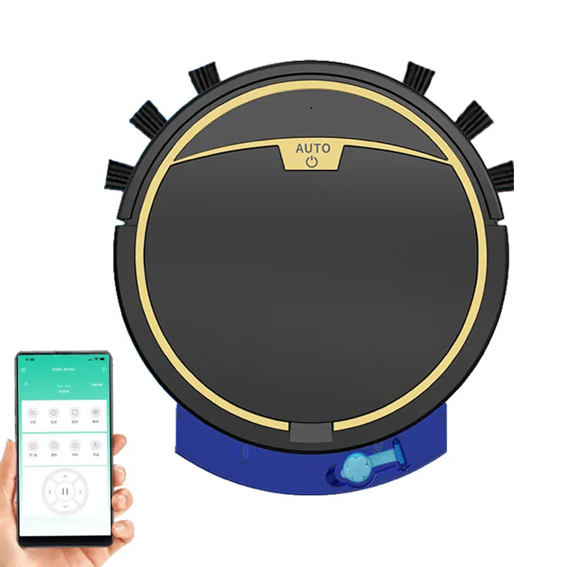 Aspirapolvere Robot Smart 2800 Pa Senza Fili Controllo Remoto Pulisce Pavimenti Asciutti e Bagnati
