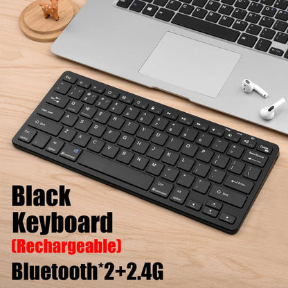 Set tastiera e mouse wireless 2.4G, combo tastiera e mouse Bluetooth 5.0, 2 modalità, mini tastiera e mouse per accessori PC portatili