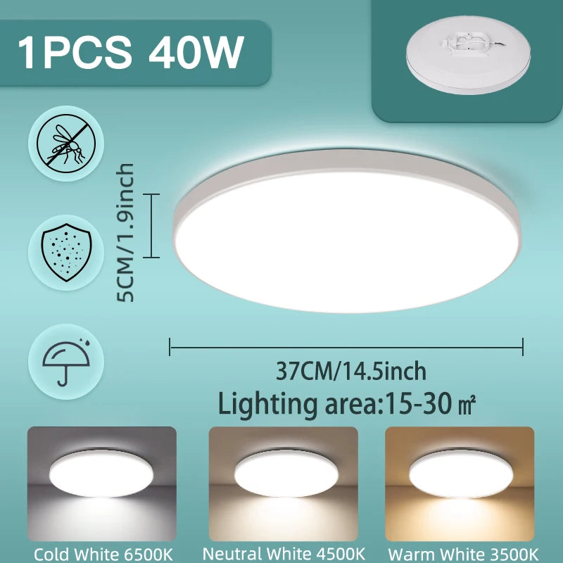 Plafoniera LED Da Soffitto 18W-50W 220V, Illuminazione Moderna Per Soggiorno E Decorazione Casa
