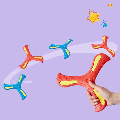Boomerang Morbido Tre Foglie Disco Volante Esterno Interattivo Per Bambini Adulti