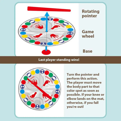 Twister Gioco Da Pavimento Con Tappetino E Spinner Intrattenimento Per Feste In Famiglia
