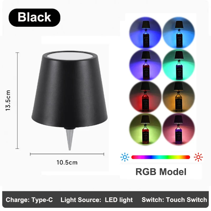 Lampada Da Tavolo Senza Fili Per Bottiglie Di Vino Led Esterno Con Controllo Touch Ideale Per Ristoranti E Bar